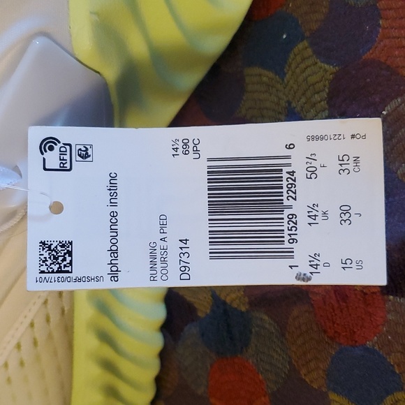 Addidas Alphabounce Instinct white and neon green super cool hard to find! - Picture 2 of 5